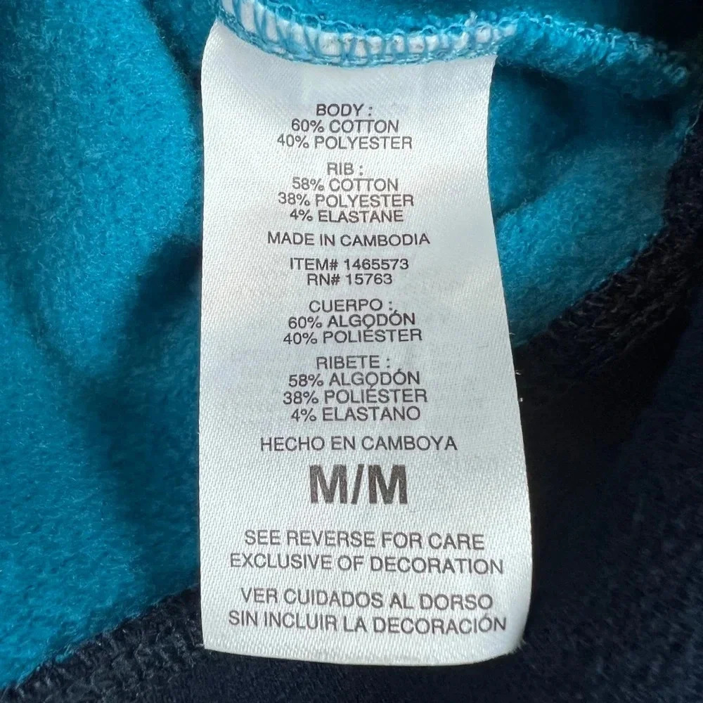 Champion Hoodie Blue & Black Tie-Dyed Pullover Hoodie Size M - Picture 6 of 7